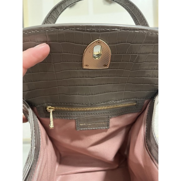 Aspinal Of London Gigi Crocodile Embossed Leather Bag - Picture 11 of 14